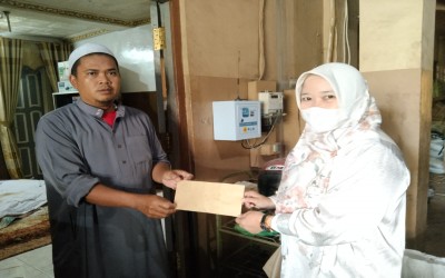 Takziah, PTK MIN 15 HSU Serahkan Santunan